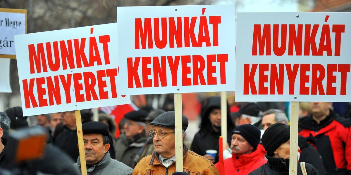 A felvétel a 2013-as "éhségmeneten" készült - Fotó: Tóth Gergő/Népszava