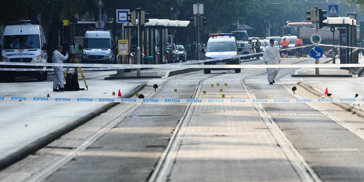 Helyszínelés a Teréz körúton FOTÓ: Molnár Ádám