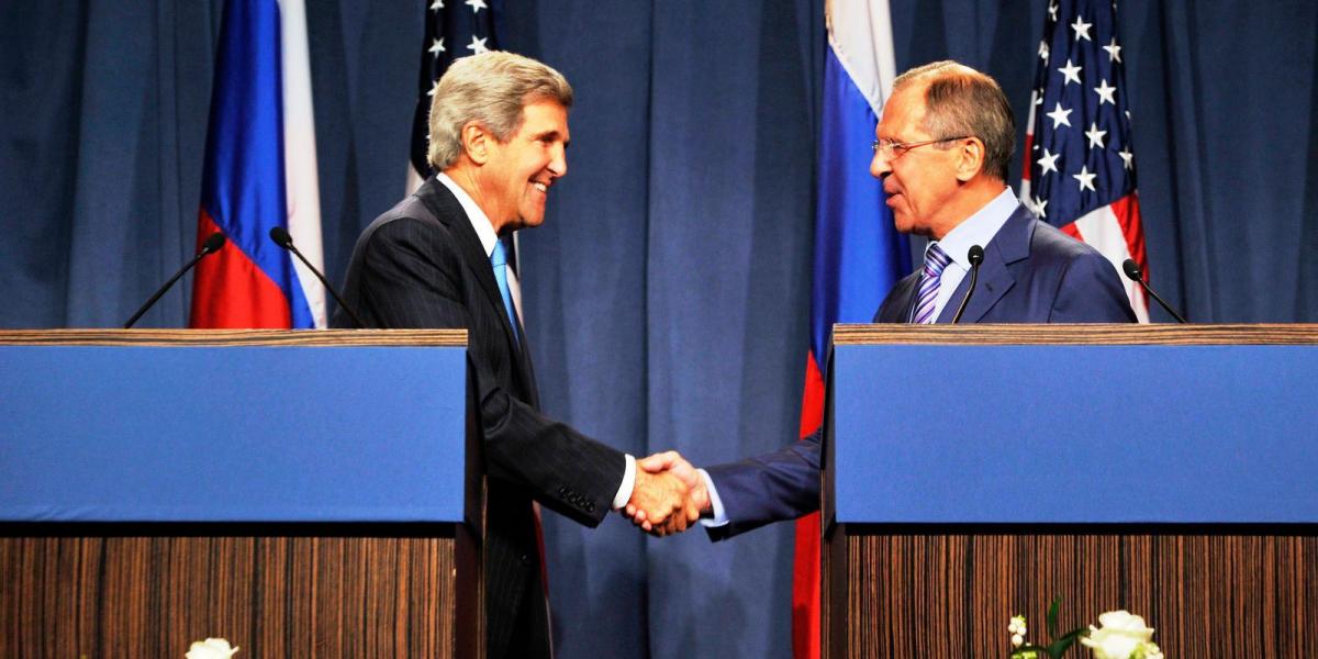 A rendezési kísérletek főszereplői: John Kerry amerikai és Szergej Lavrov orosz külügyminiszter FOTÓ: EUROPRESS/GETTY IMAGES/HAR