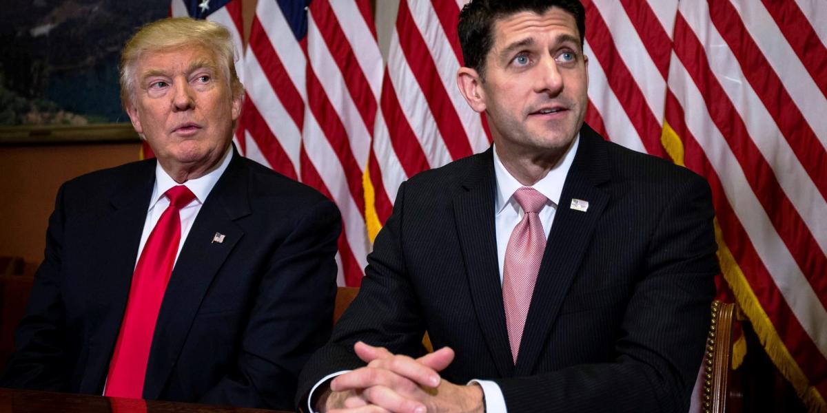 Az elnök Paul Ryan házelnököt teheti meg bűnbaknak FOTÓ: EUROPRESS/GETTY IMAGES/ZACH GIBSON