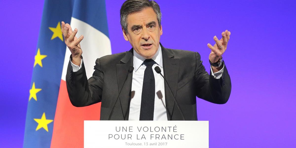 Francois Fillon fogyatkozó reménnyel vesz részt a kampányban FOTÓ: EUROPRESS/GETTY IMAGES/ROMAN PERROCHEAU