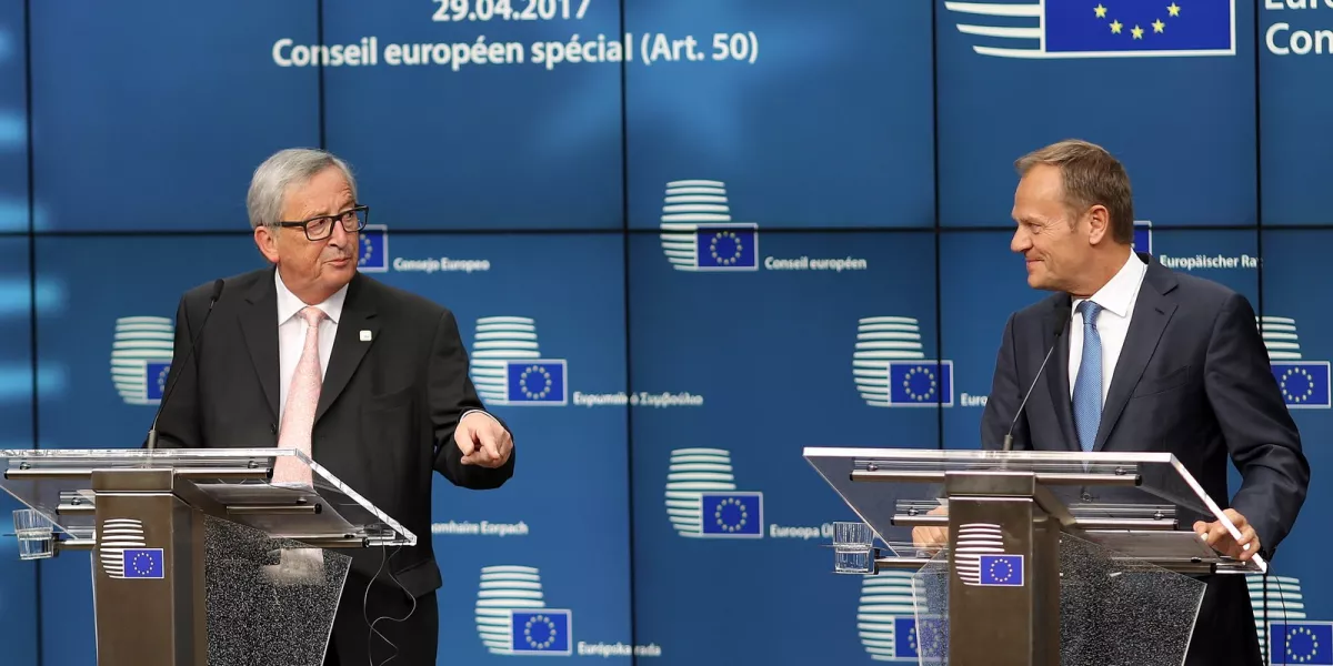 Jean-Claude Juncker és Donald Tusk FOTÓ: Getty Images, Dan Kitwood