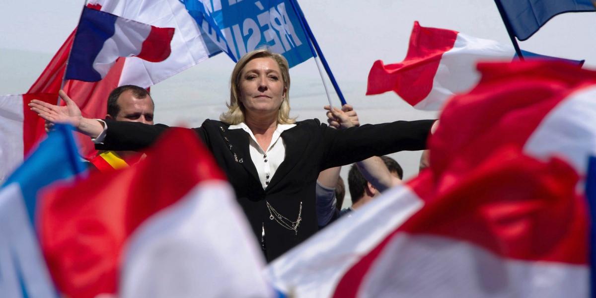 Marine Le Pen május 1-én FOTÓ: Pascal Le Segretain/Getty Images 