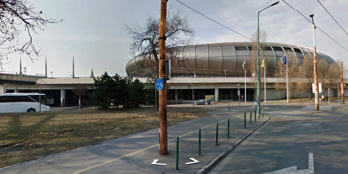 A Puskás Ferenc Stadion épülete a Google View-on (Stadionok megálló)