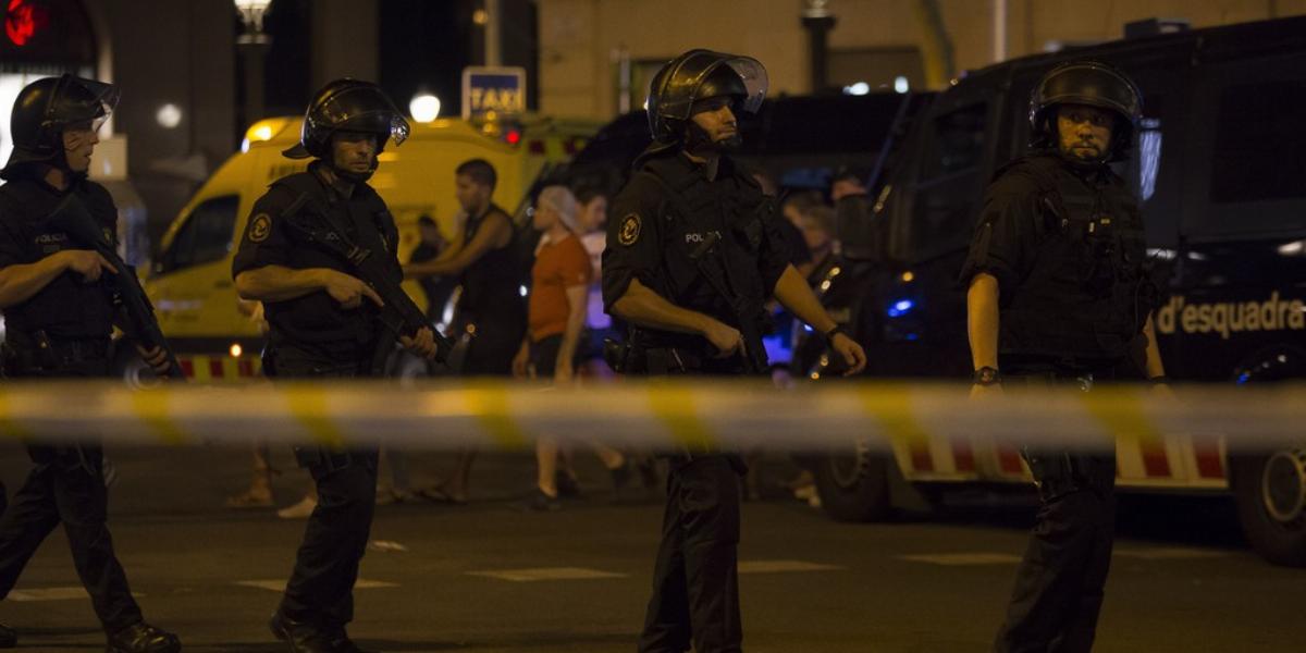 Barcelona a gázolásos merénylet után FOTÓ: AFP