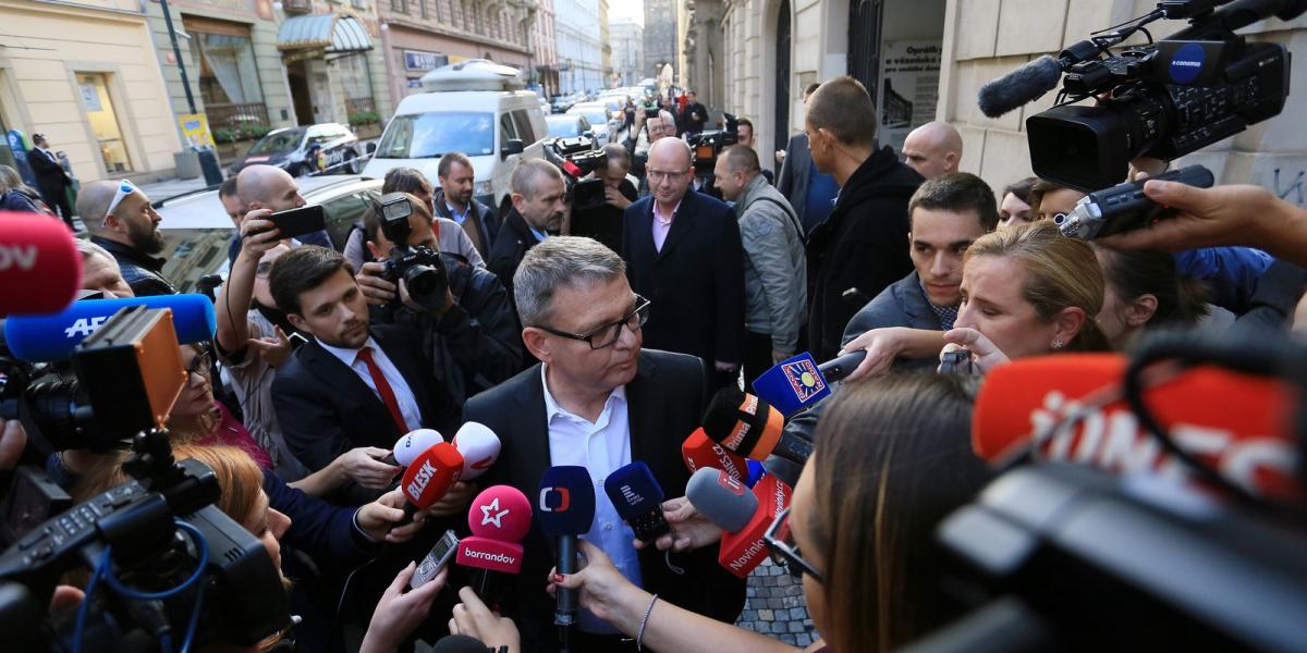 Andrej Babis, a leendő cseh miniszterelnök FOTÓ: MICHAL CIZEK / AFP