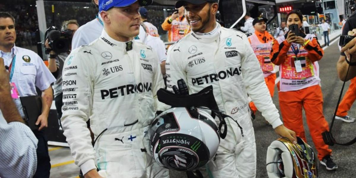 Bottas és Hamilton. FOTÓ:  GIUSEPPE CACACE / AFP