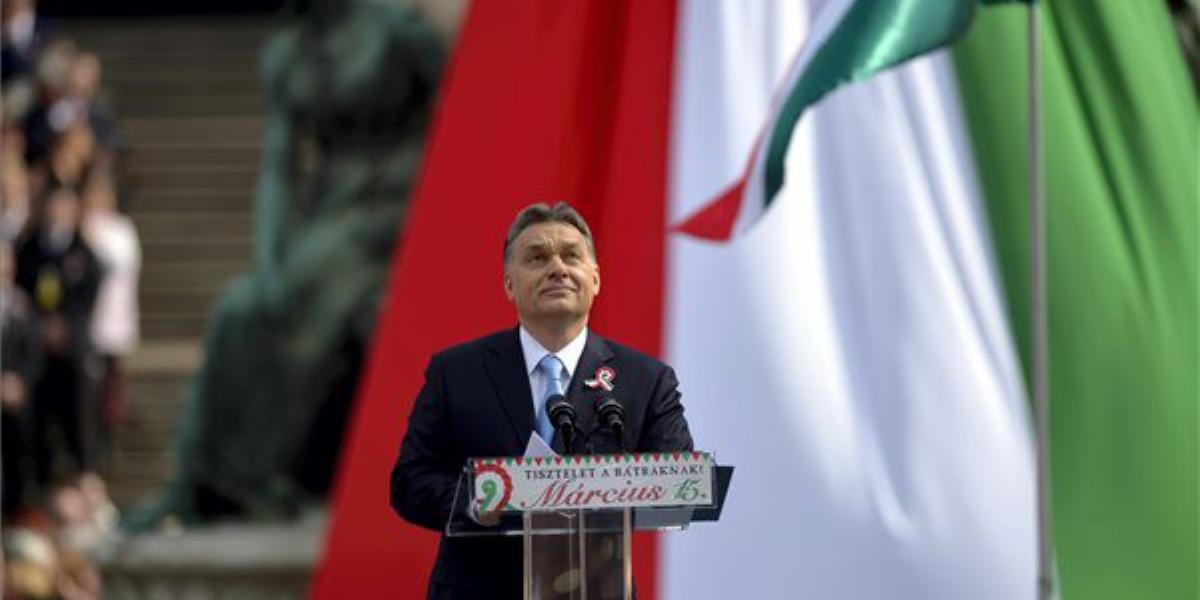 Orbán Viktor az 1848-49-es forradalom és szabadságharc kitörésének évfordulója alkalmából rendezett állami ünnepségen Budapesten