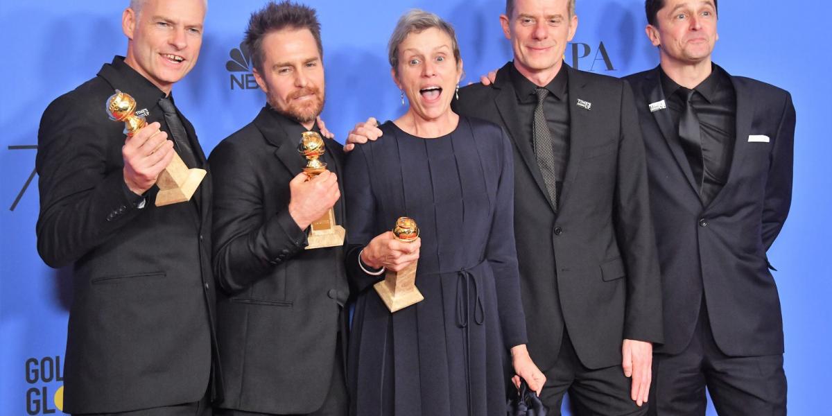 A legjobb dráma: Három óriásplakát Ebbing határában A képen Martin McDonagh, Sam Rockwell, Frances McDormand, Graham Broadbent a