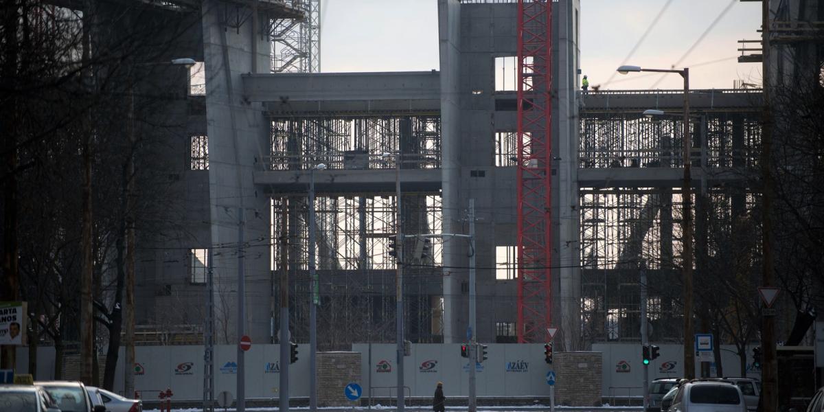 Idén kell szerkezetkésznek lenni az új Puskás Ferenc Stadionnak, melynek átadási határideje: 2019. október 31. Fotó: Tóth Gergő