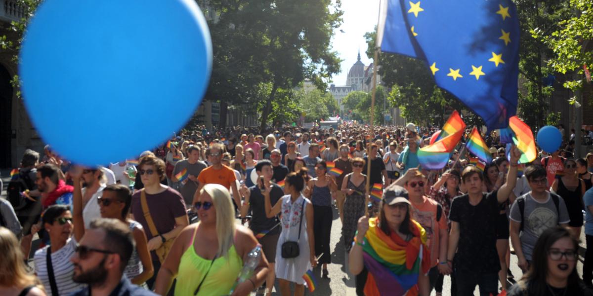 Budapest Pride. Felvonulás 2018. július 7. Városliget. FOTÓ: Tóth Gergő