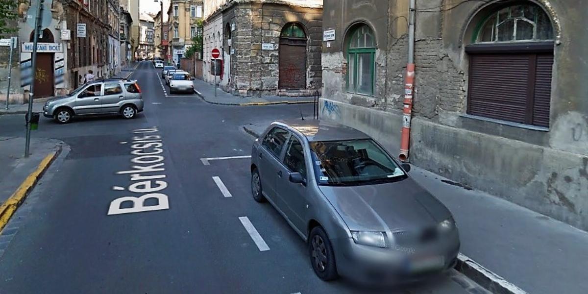 A Bérkocsis utca látképe Forrás: Google Maps