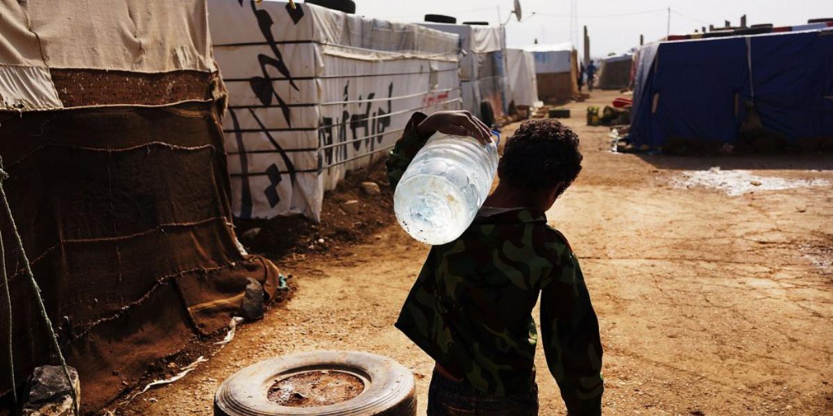 Szíriai menekülttábor a libanoni Bekaa-völgyben FOTÓ: EUROPRESS/GETTY IMAGES/SPENCER PLATT