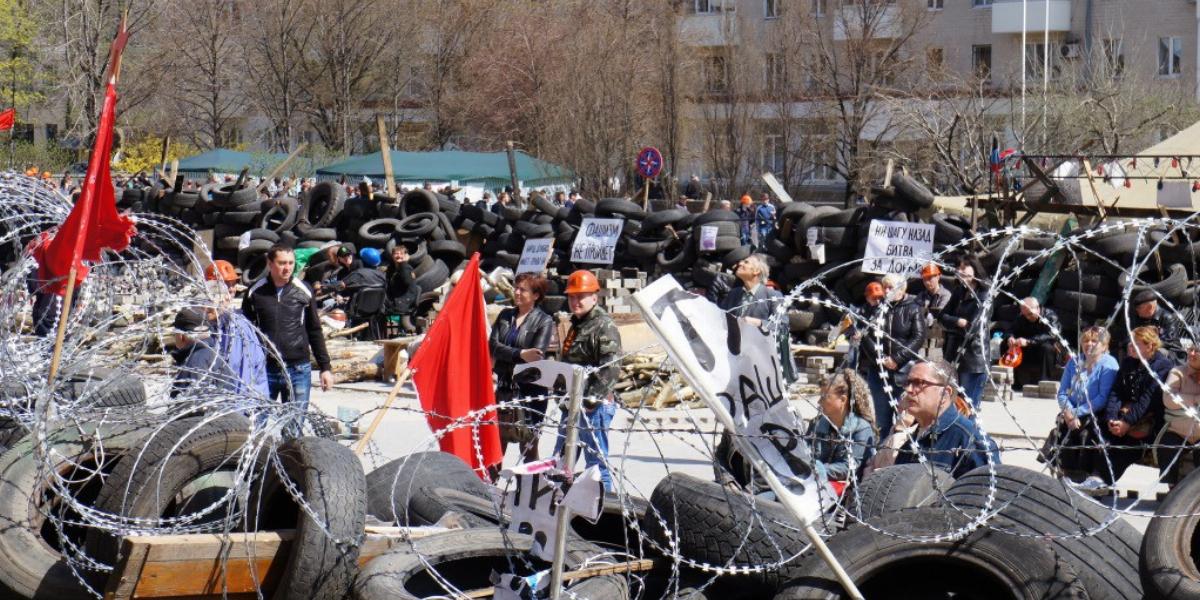 Donyeckben még állnak a barikádok FOTÓ: EUROPRESS/GETTY IMAGES/TUGRUL CAM