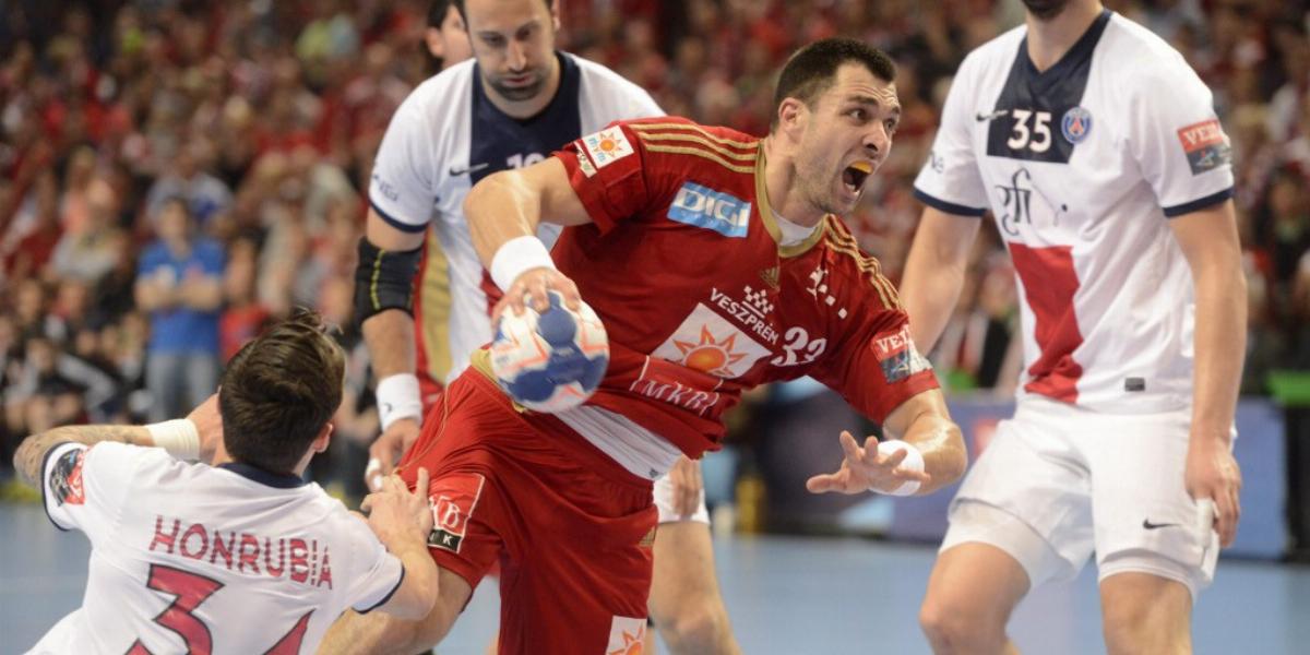 Hatalmas csatában, de nagy fölénnyel verték a veszprémiek a PSG-t és jutottak történetük első BL Final Fourjába FOTÓ: MTI/KOVÁCS