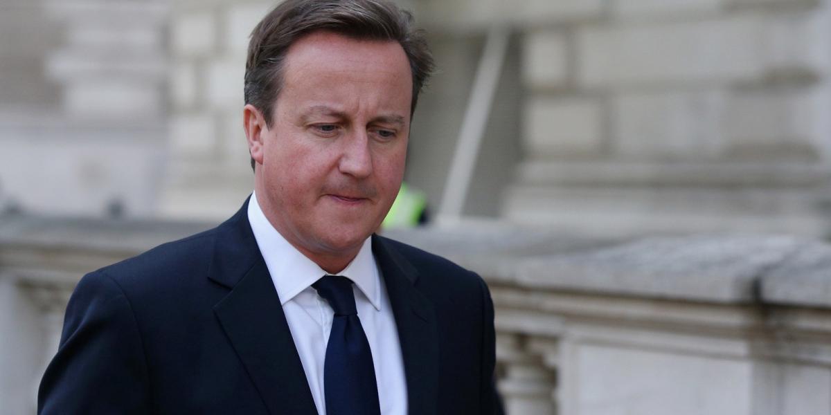 David Cameron gondterheltnek tűnik. Fotó: Oli Scarff/Getty Images.