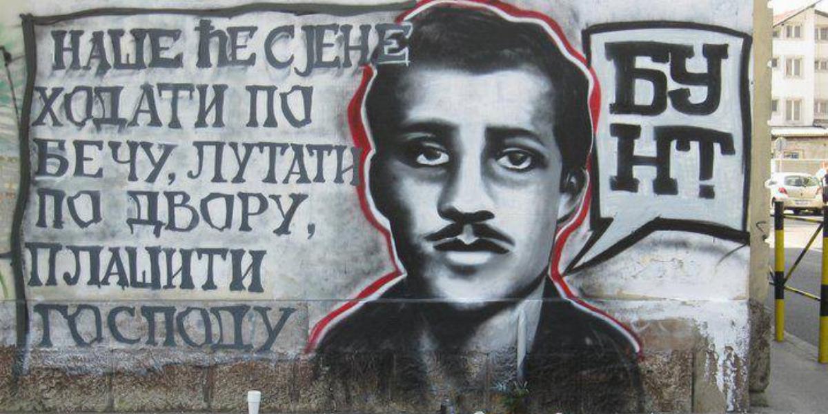 Gavrilo Princip-graffiti Belgrádban - Fotó: Facebook