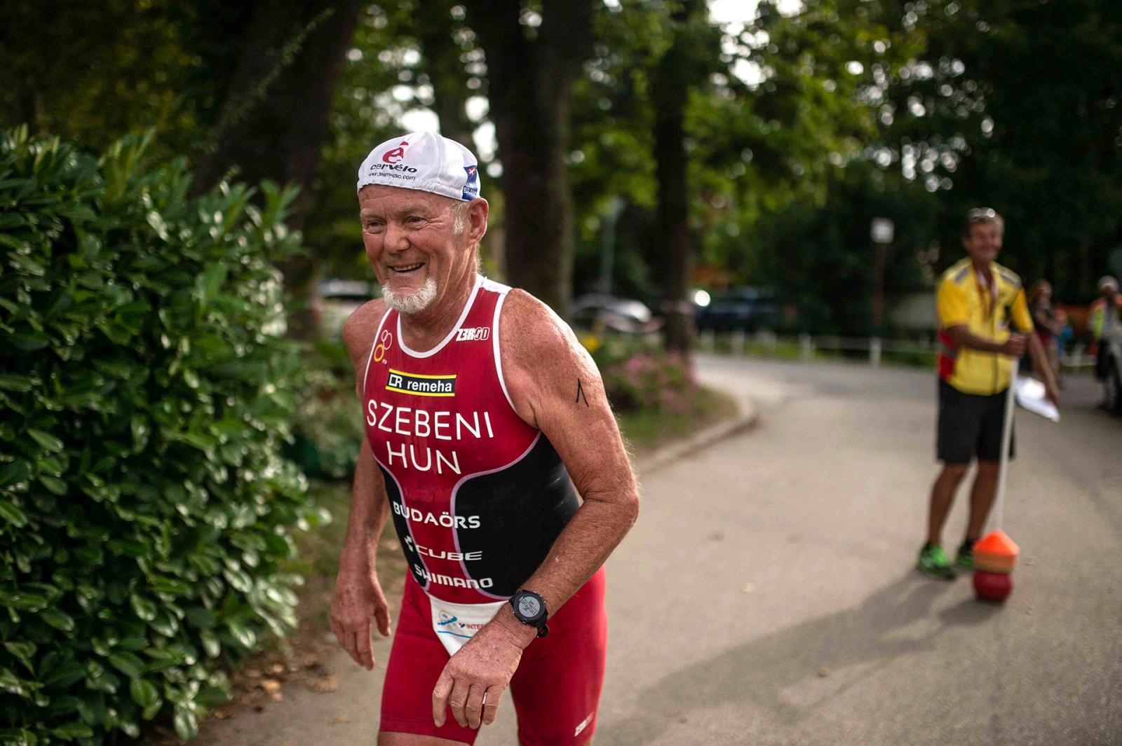 Szebeni Endre a IX. Ábrahámhegyi Triatlon versenyen 2020. augusztus 30-án.