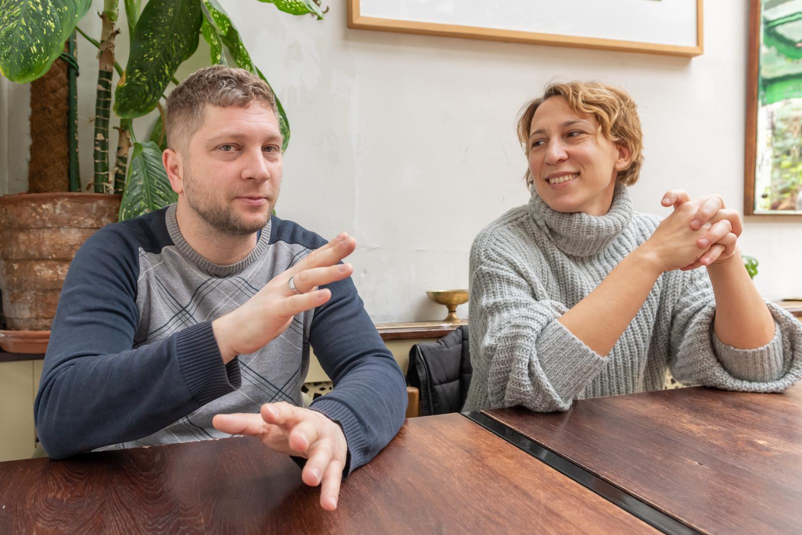 Gerőcs Tamás és Szabó Linda, a Fordulat folyóirat szerkesztői