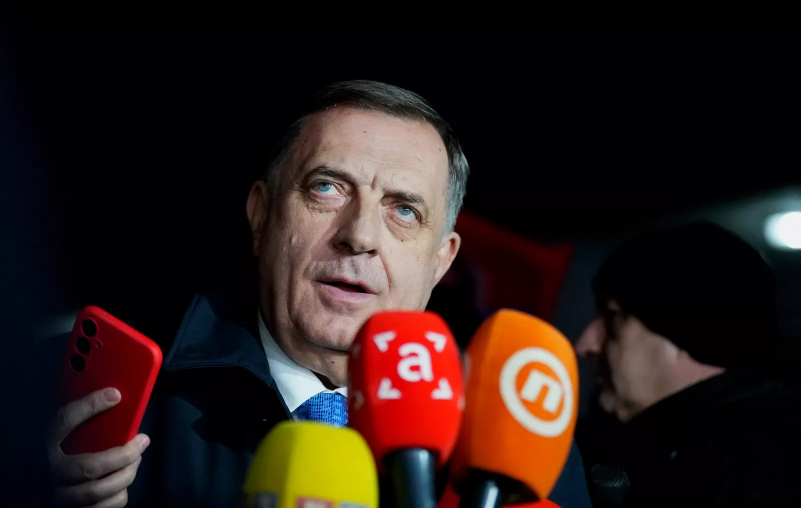 Milorad Dodik a február 19-i tárgyalás után Szarajevóban