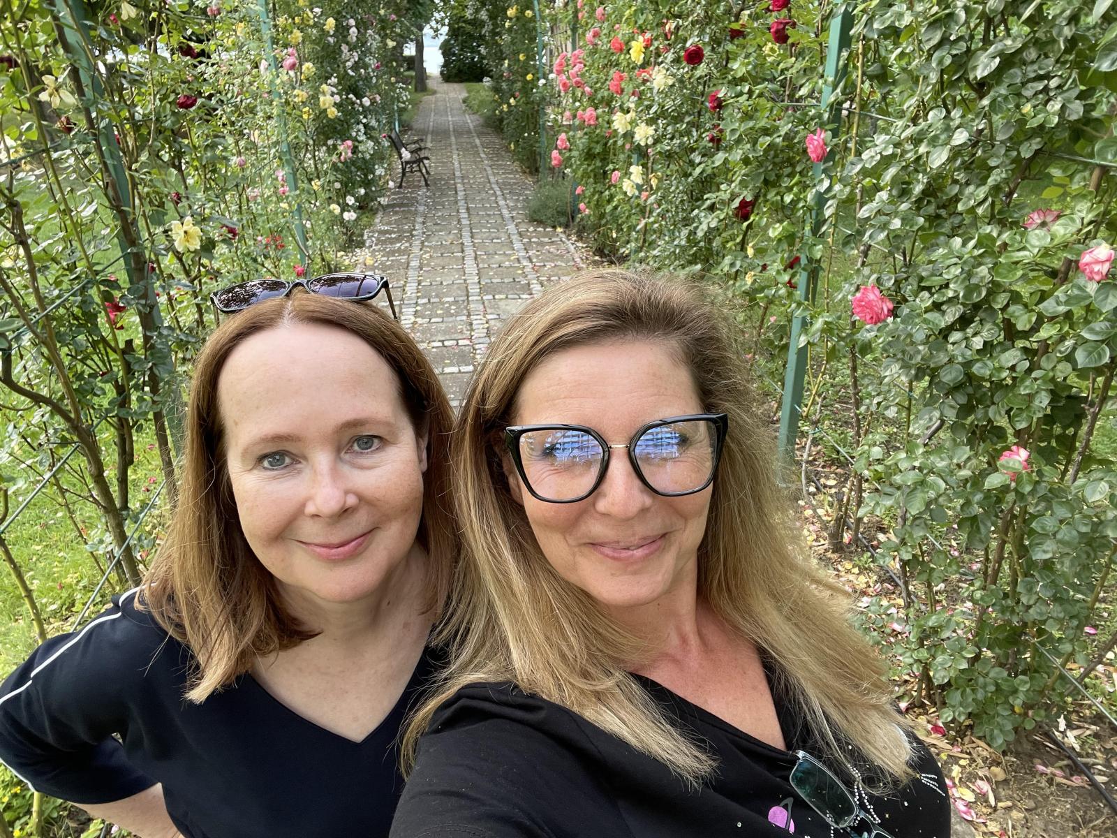 Goda Krisztinával egy balatonföldvári forgatáson