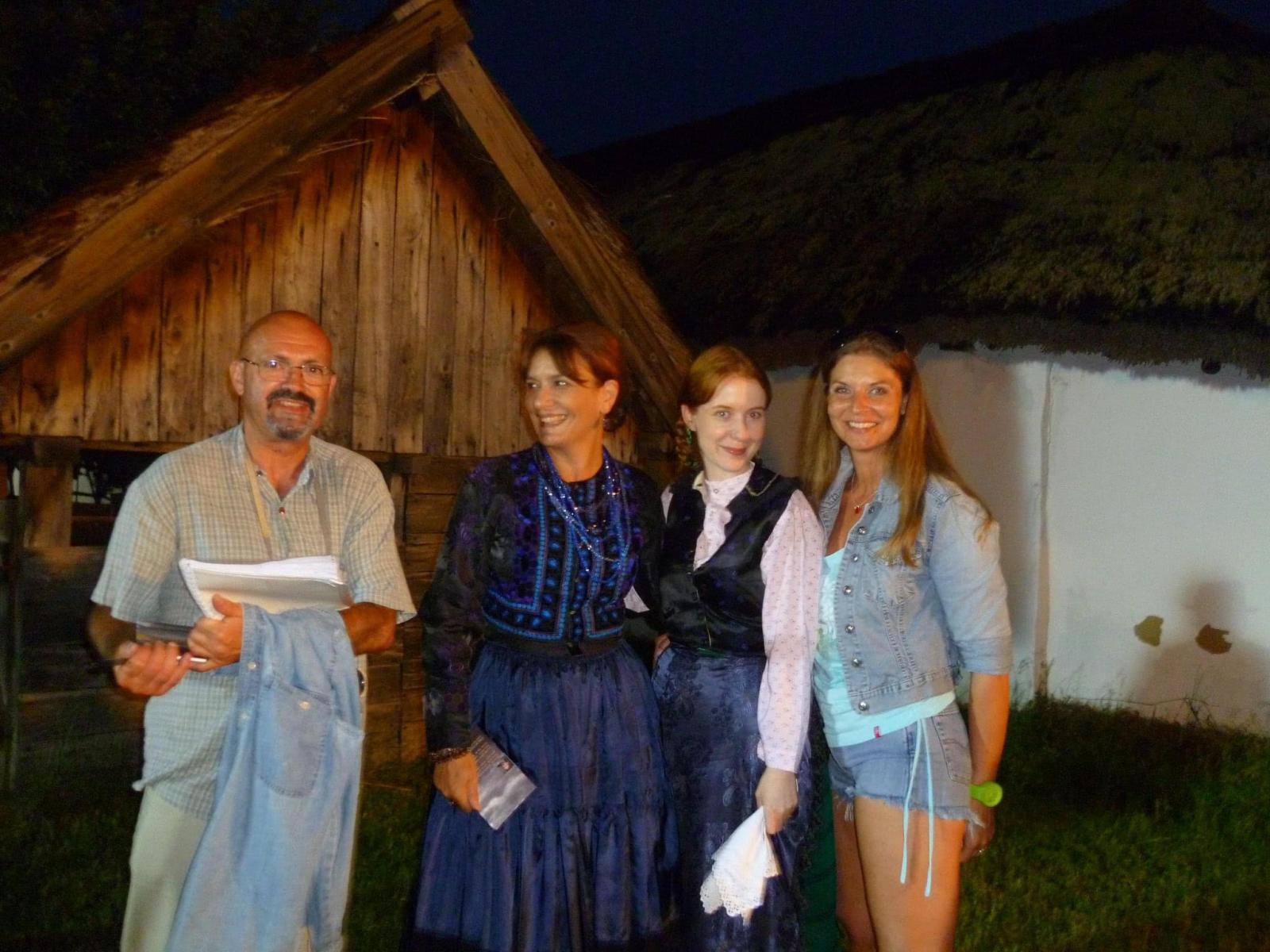 Goda Krisztinával egy balatonföldvári forgatáson