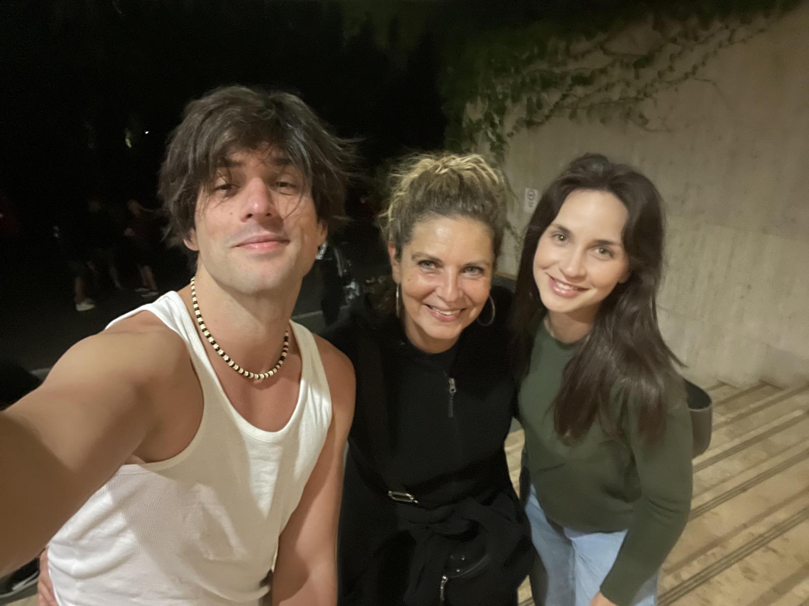 Goda Krisztinával egy balatonföldvári forgatáson