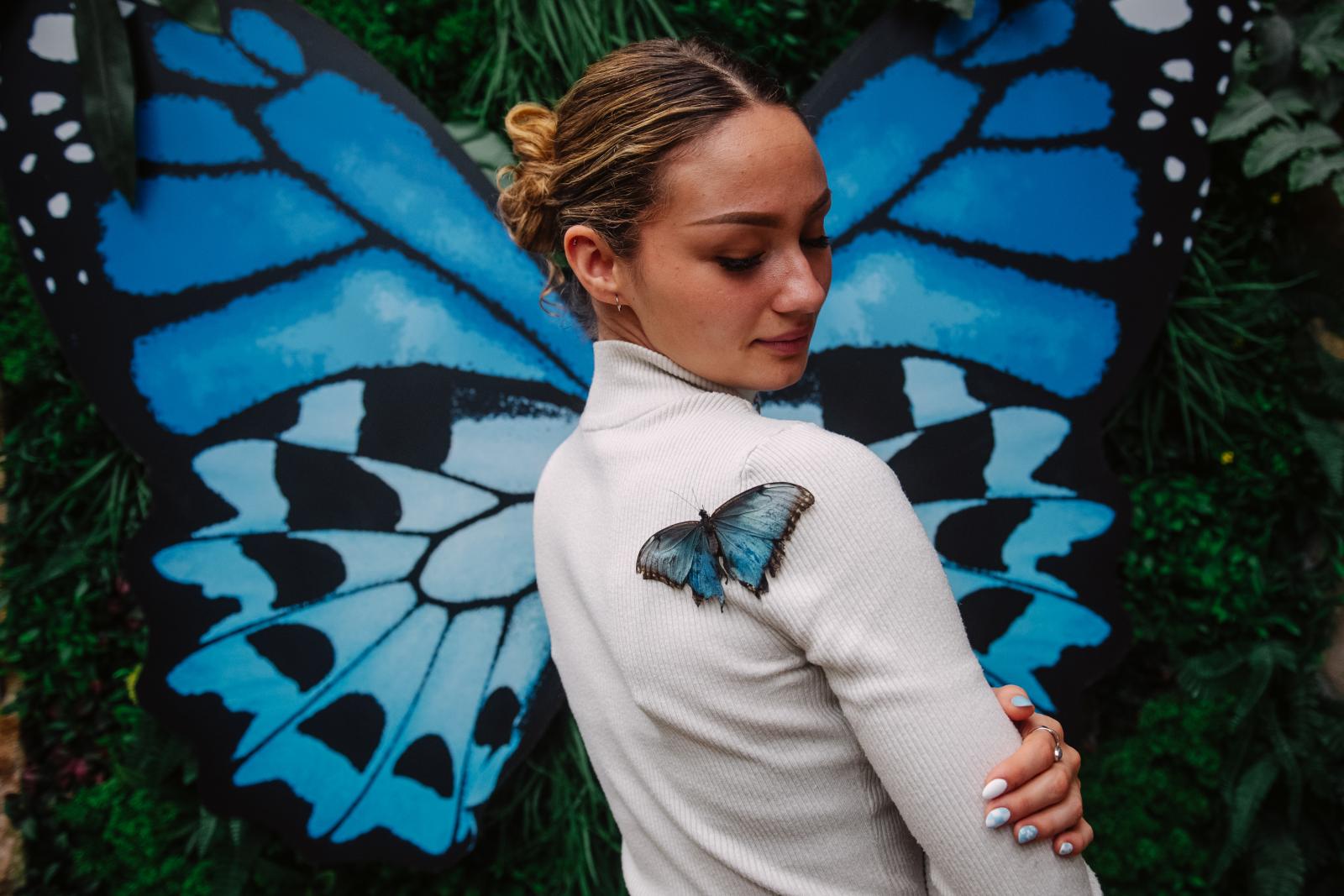 Nadeen, a Papilonia munkatársa egy közönségkedvenc azúrlepkével