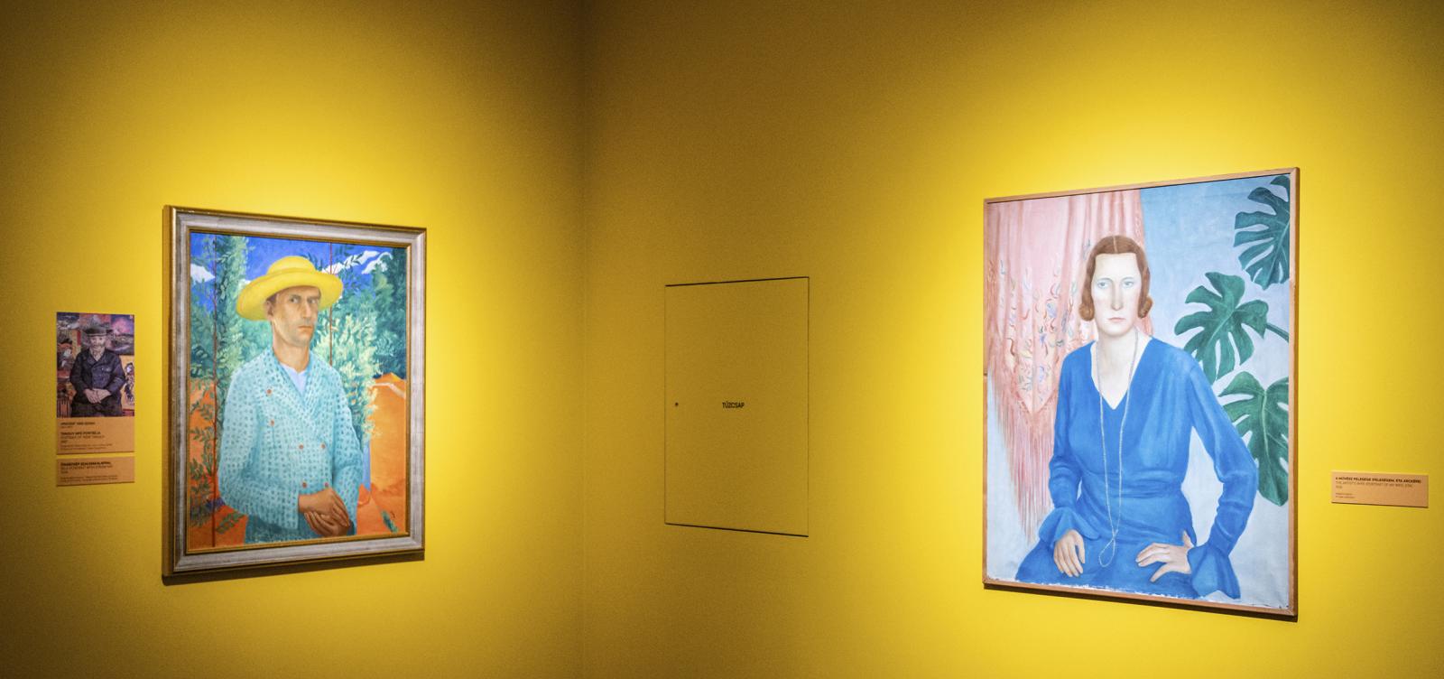 Önarckép szalmakalappal (1934); A művész felesége (Eta, a feleségem, 1935)