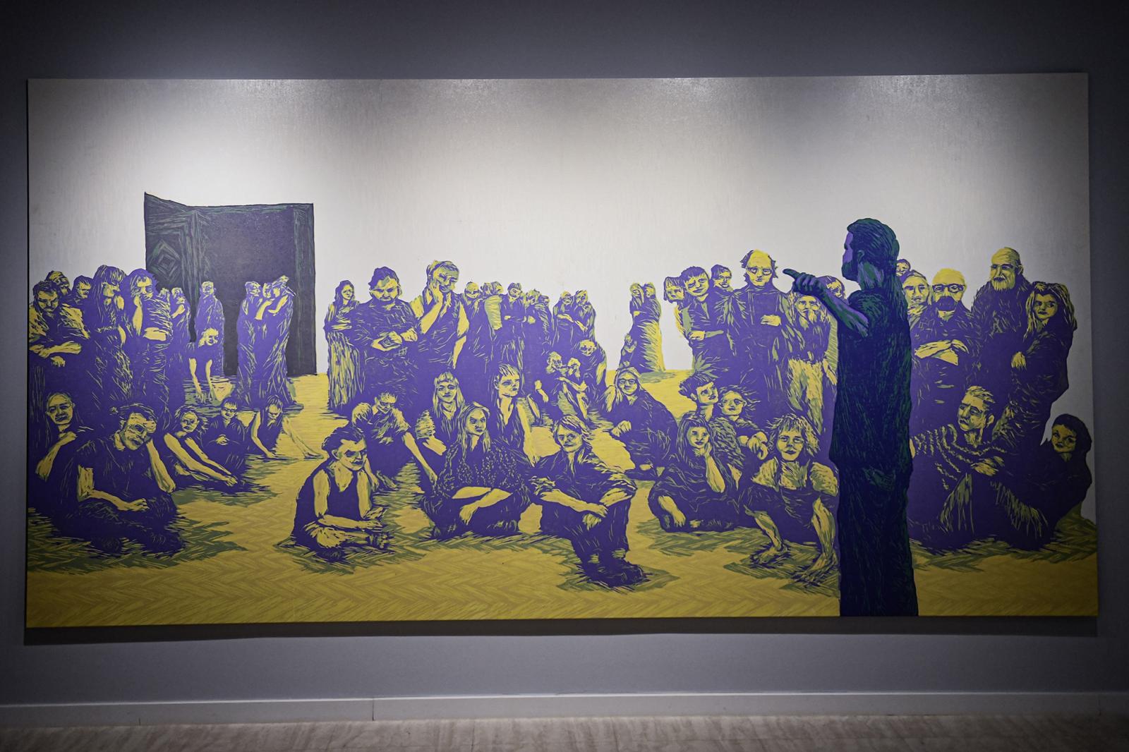 Suplicz Gergely önreflexív művén az elképzelt diplomavédését ábrázolta