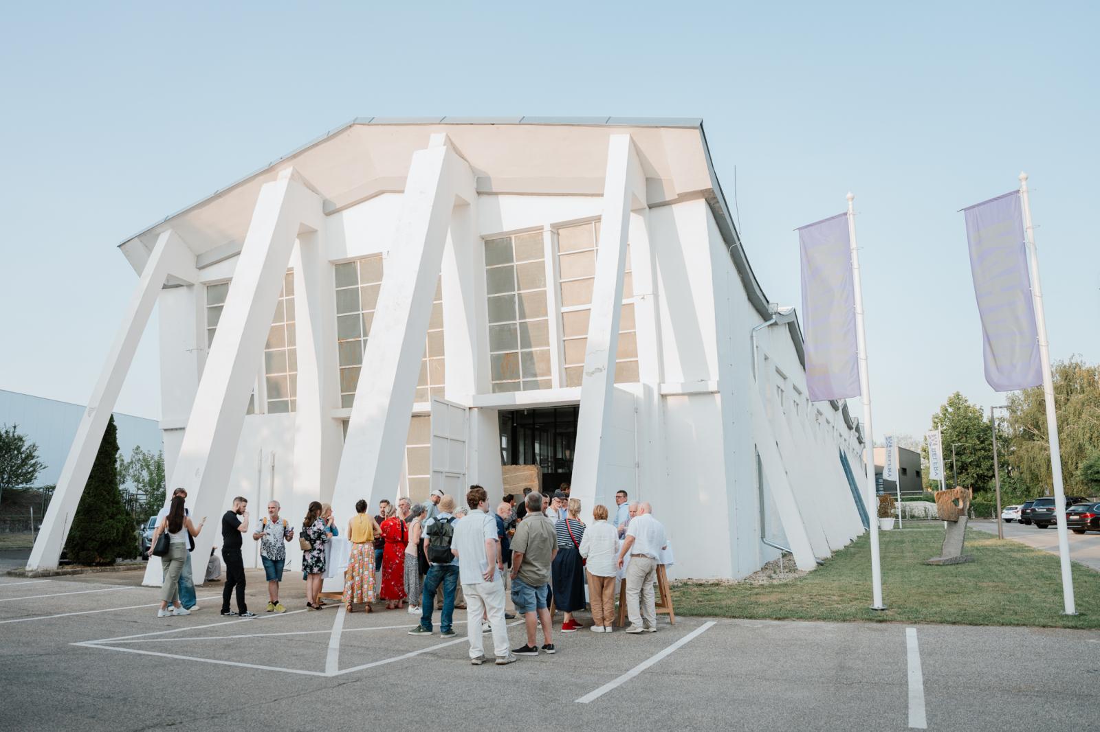 Mohácsi András a tárlatnyitón