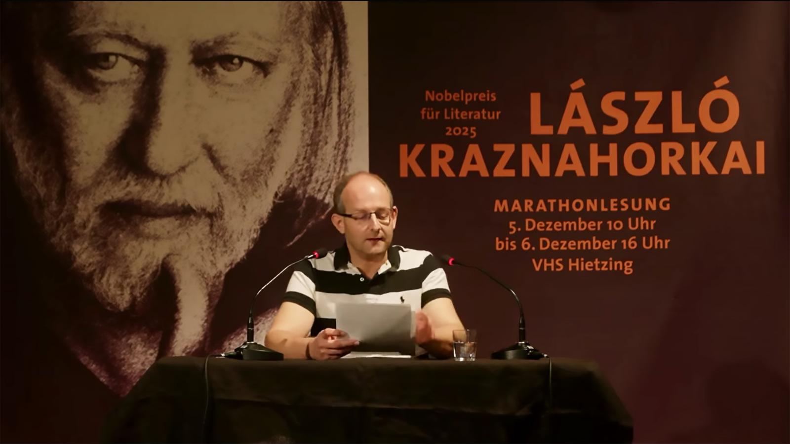 Felolvasás a Krasznahorkai László maratonon