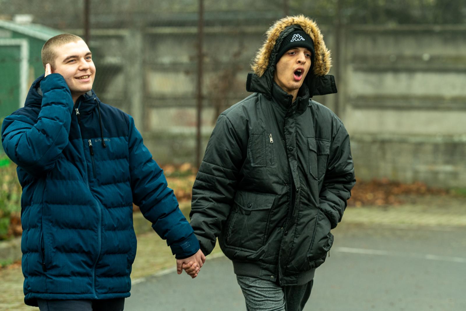 Bodnárné Nagy Kriszta Lacikával, fejlesztés közben