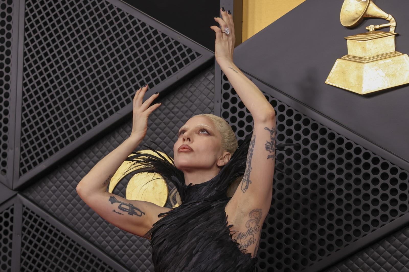 Lady Gaga a 2026-os Grammy-díjkiosztó gálán 