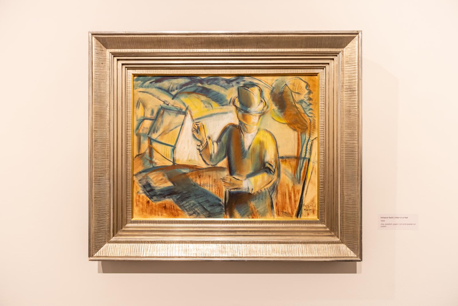 Egry József egyik önarcképe: Kalapos festő, 1928