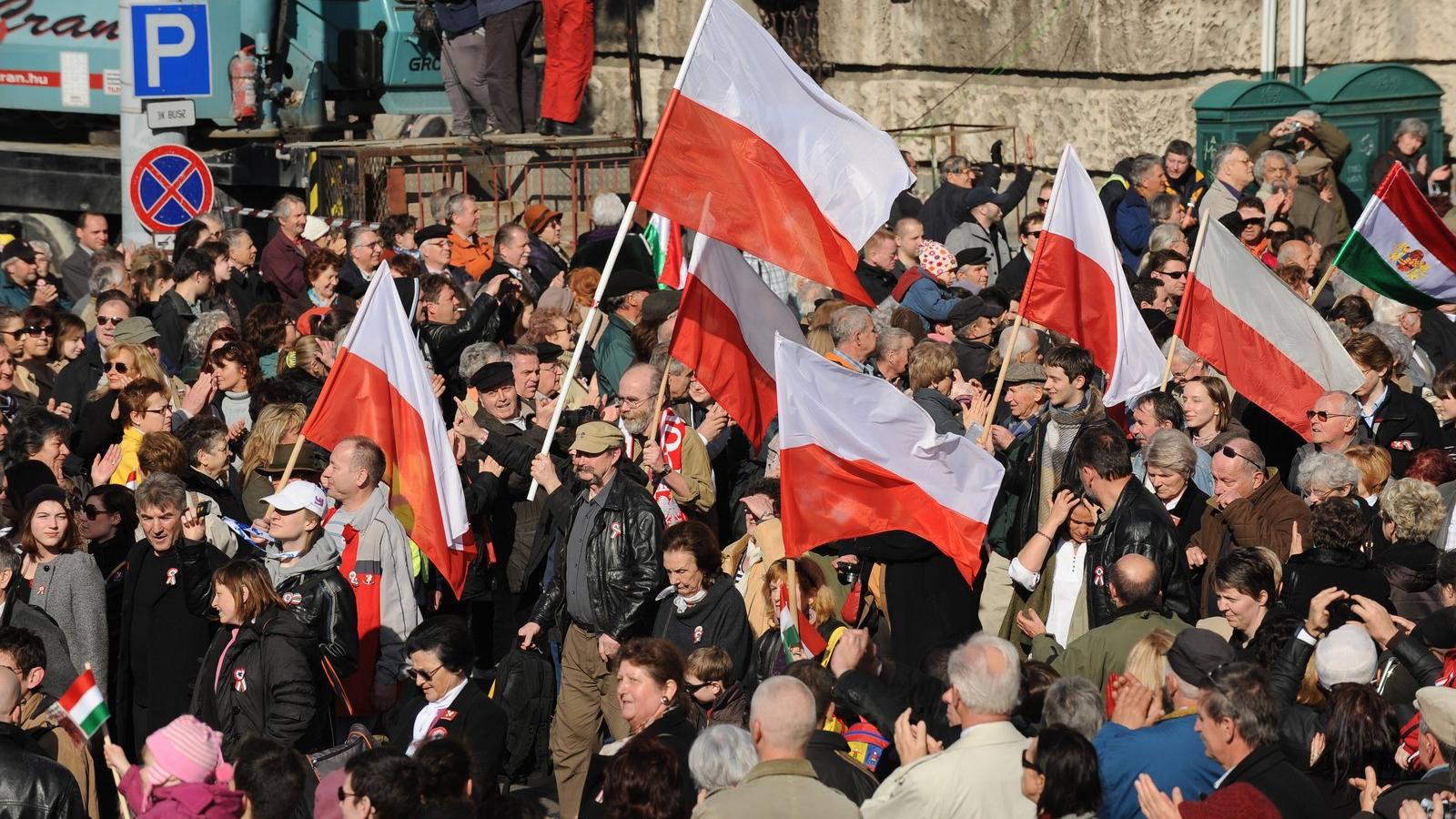 Lengyelek március 15-én Budapesten, 2012-ben - Illusztráció