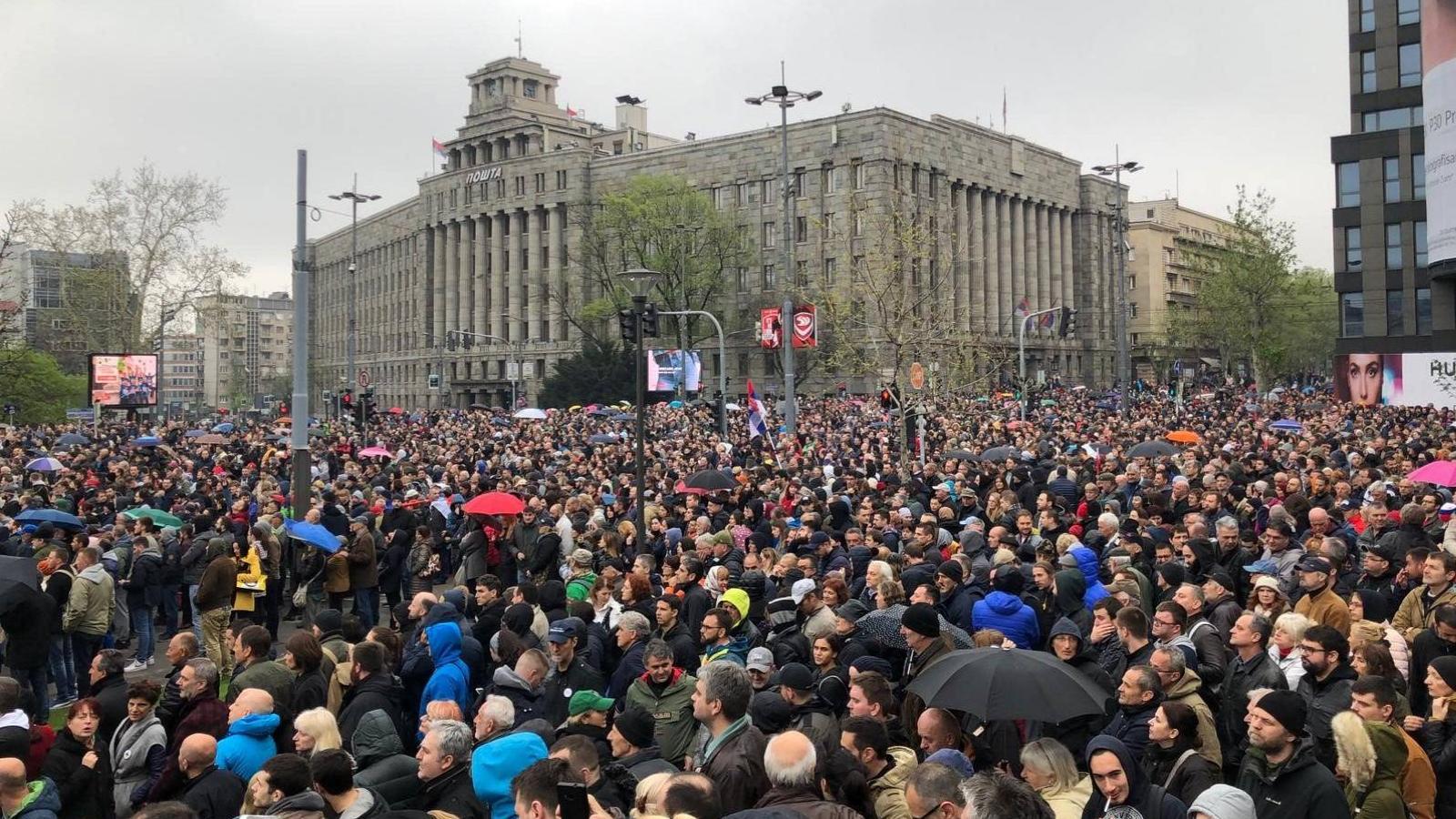 Protest against government in Serbia