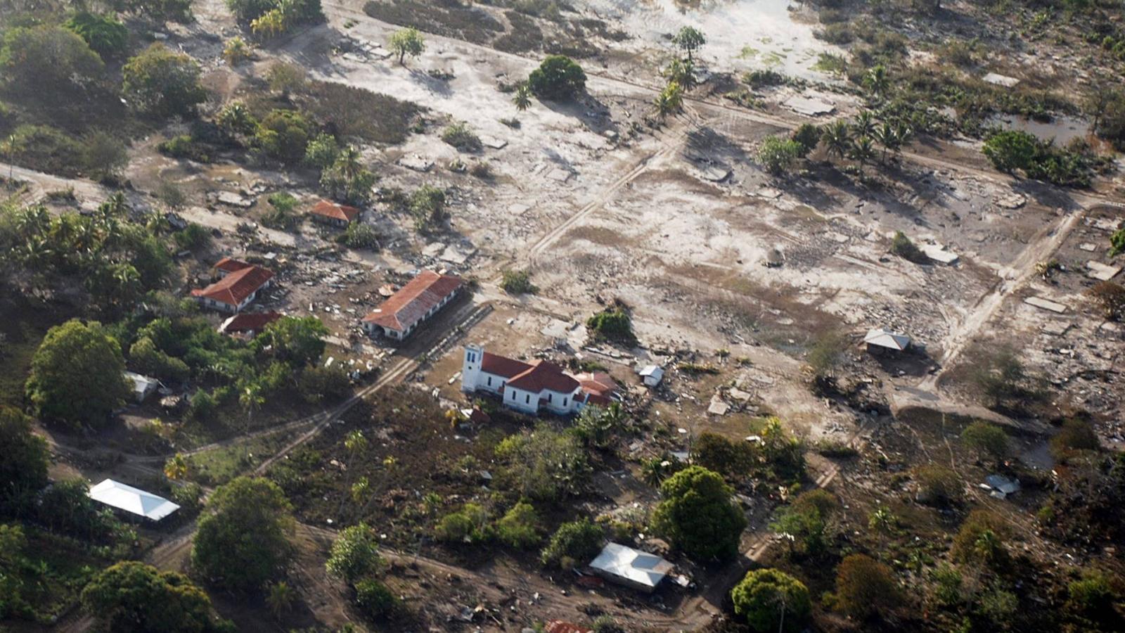 Légifelvétel a 2009. szeptember 30-i tongai földrengésről