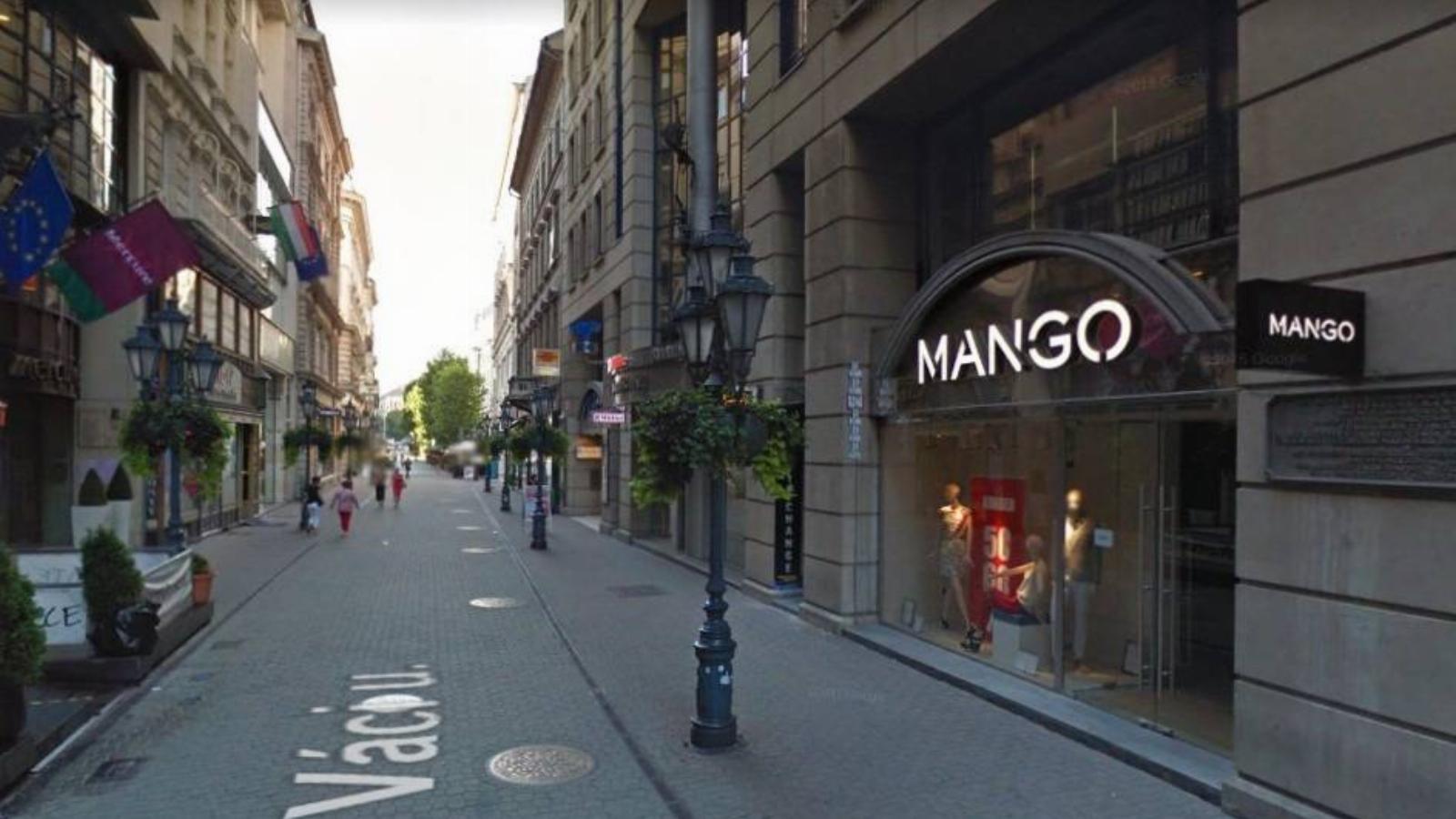 A Mango divatmárka Váci utcai üzlete Budapesten