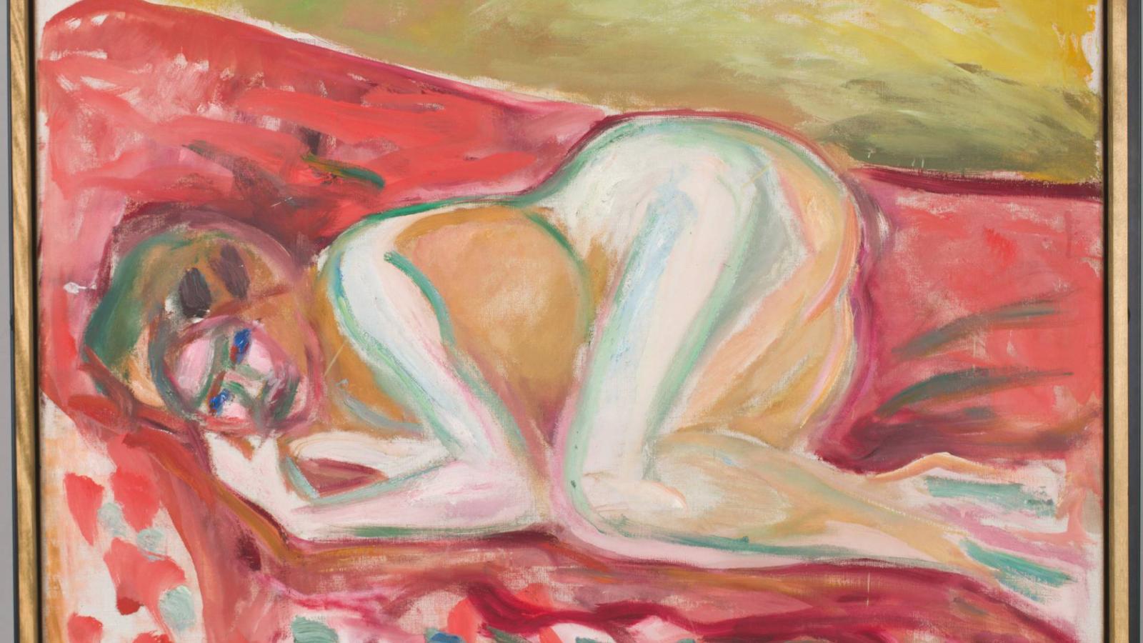 Edvard Munch: Crouching Nude (1917–19)