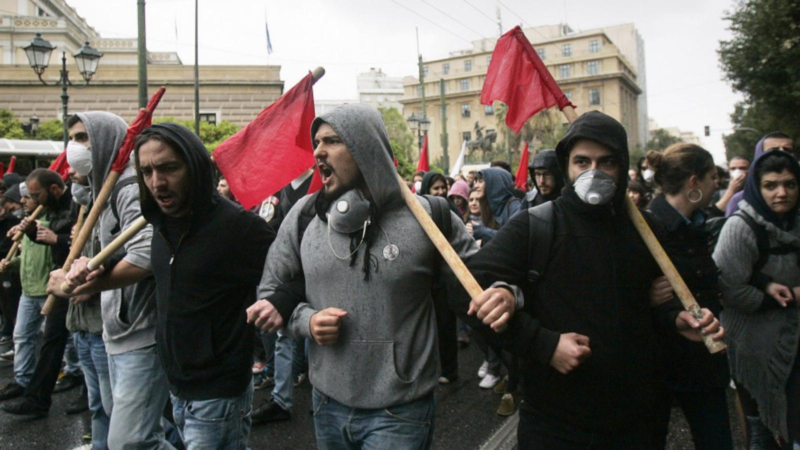 Görögországban ismét egyre többször tiltakoznak a megszorítások ellen FOTÓ: EUROPRESS/GETTY IMAGES/MILOS BICANSKI