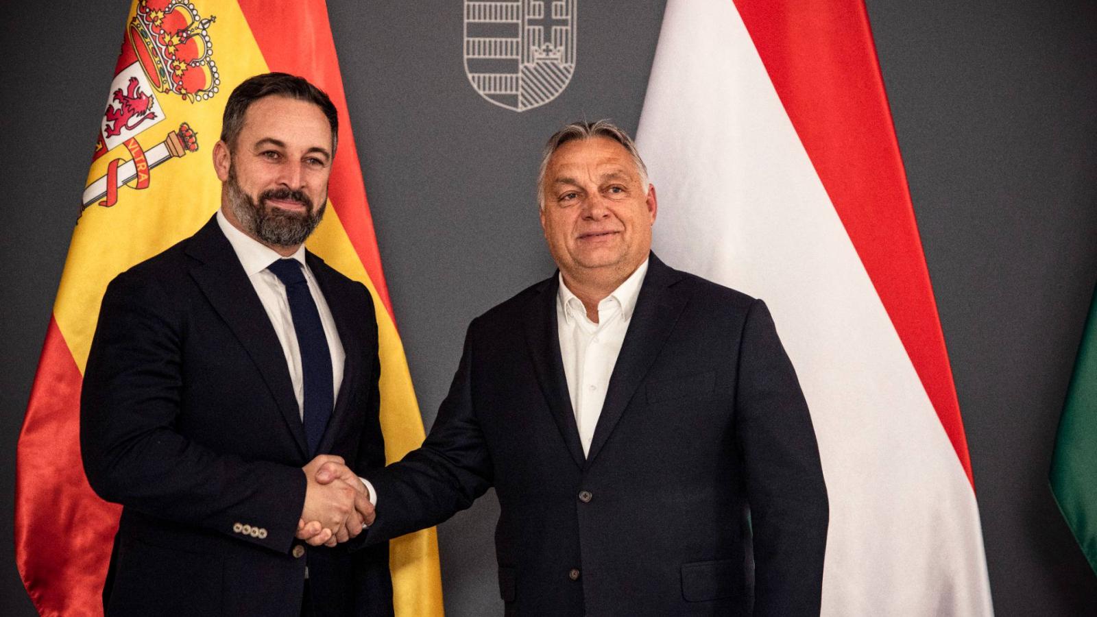 Santiago Abascal és Orbán Viktor 2021. november 17-én Budapesten