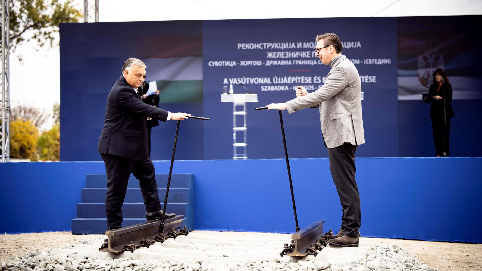 Orbán és szerb kollégája. Kiemelt projekt a Szeged–Szabadka vasútvonal is