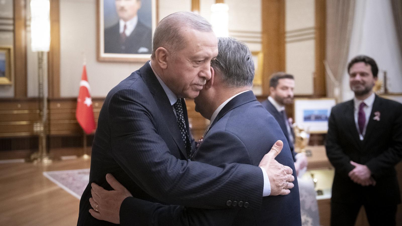 Orbán Viktor miniszterelnök és Recep Tayyip Erdogan török elnök Ankarában 2023. március 16-án