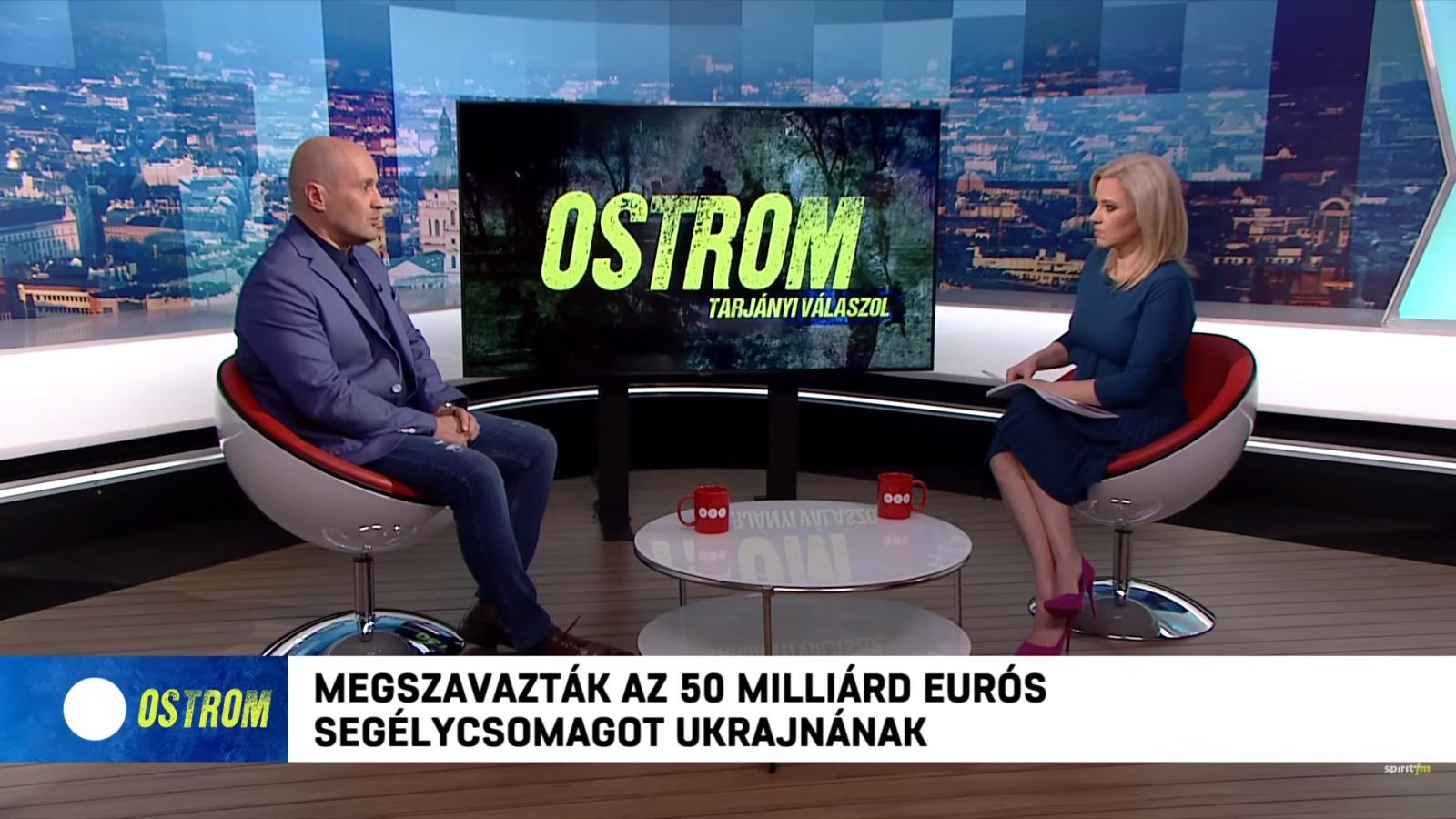 Fölösleges érzelgősség
nélkül.
Tarjányi Péter és
Vogyerák Anikó
az ATV Ostrom
című műsorában