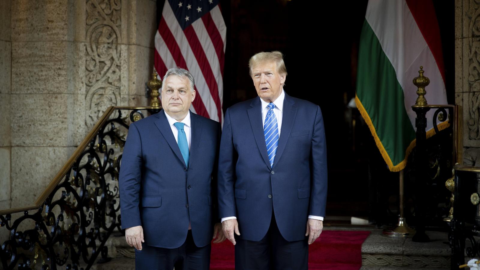 Orbán Viktor és Donald Trump a volt amerikai elnök floridai rezidenciáján, Mar-a-Lagóban