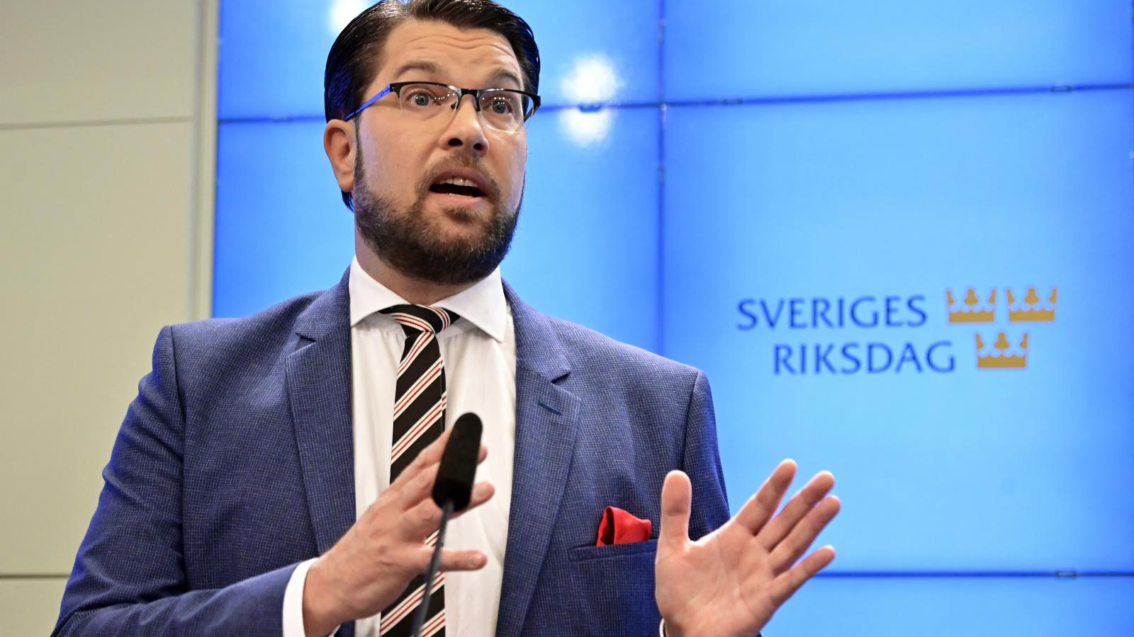 Jimmie Åkesson, a Svéd Demokraták vezetője