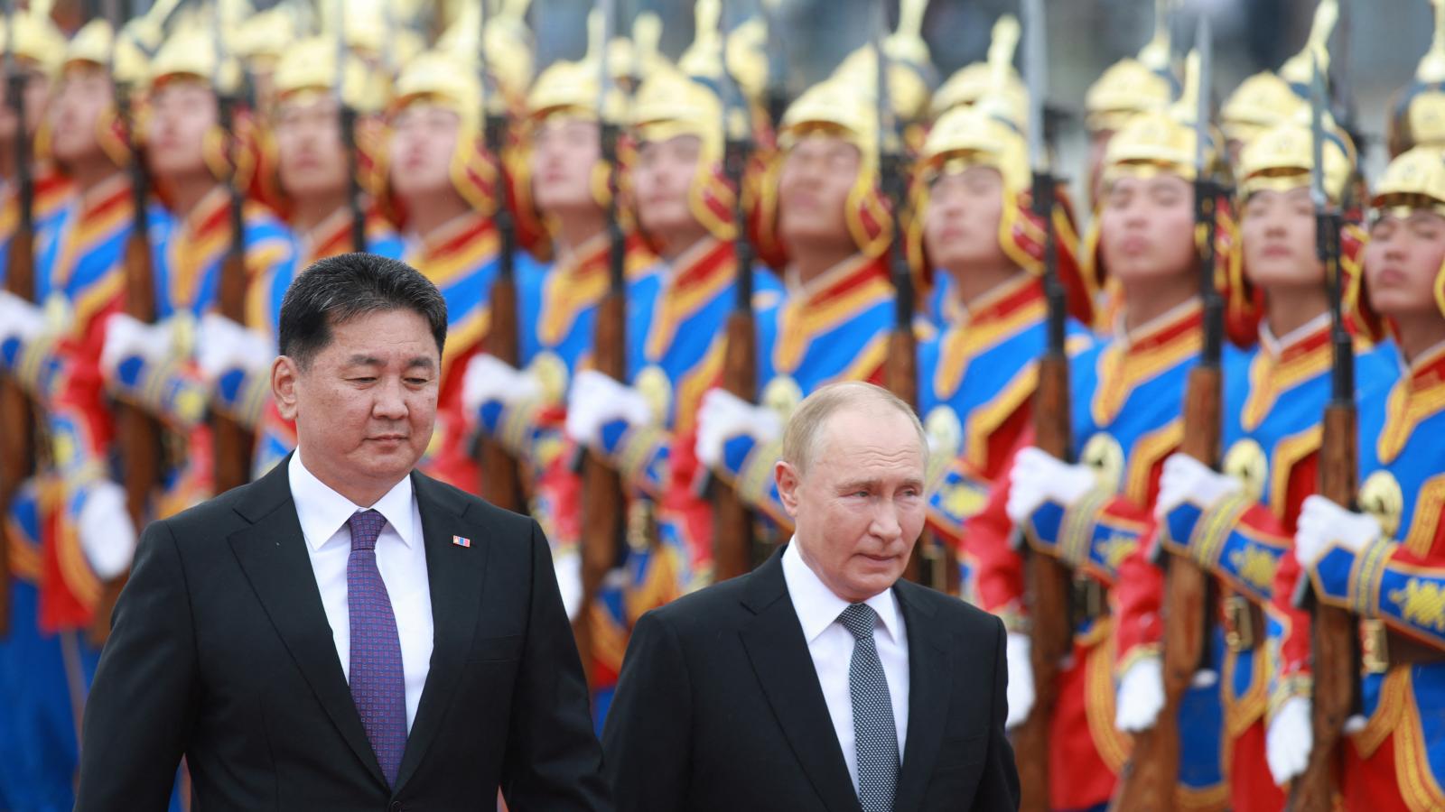 Putyin Ulánbátorban, szeptember 3-án.