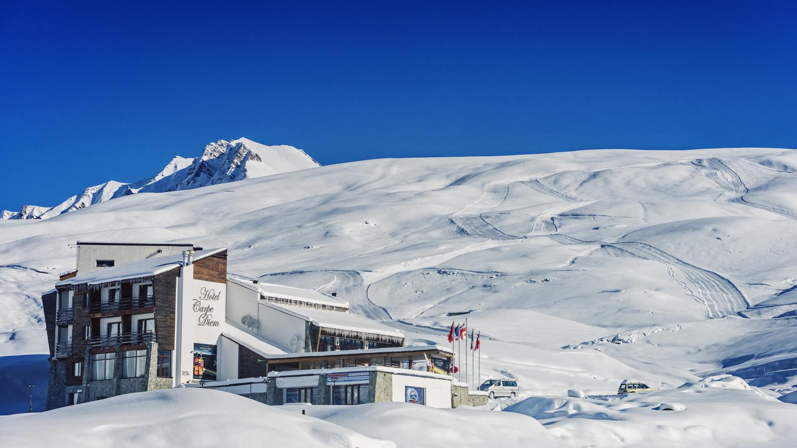 A Gudauri síközpont - Korábbi felvétel 