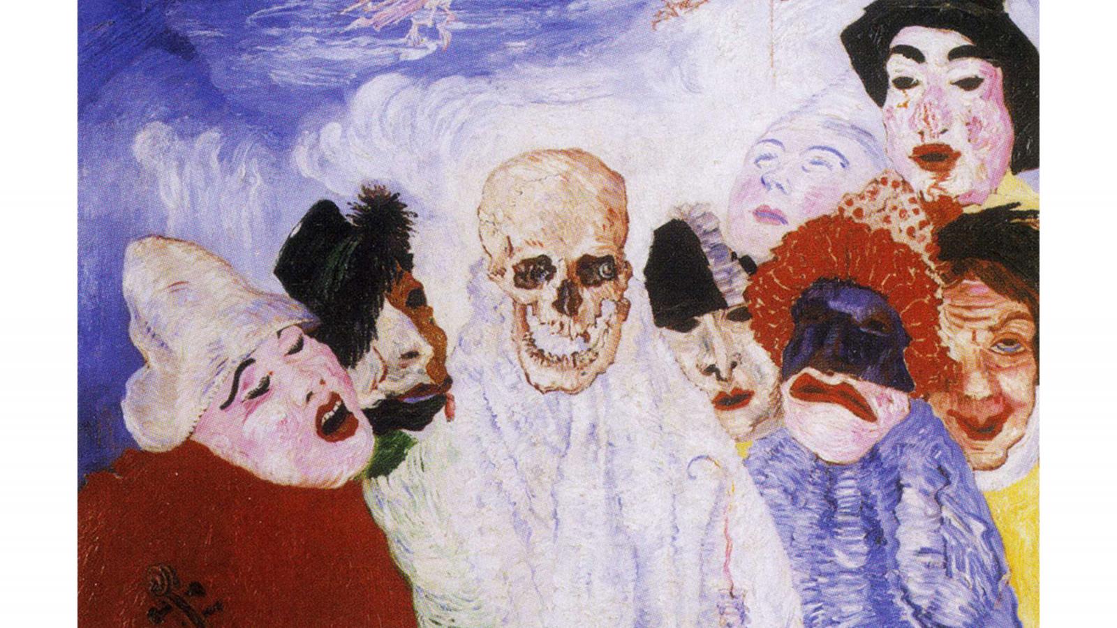 Karnevál ensori maszkokkal (James Ensor: Halál és a maszkok című festménye) 